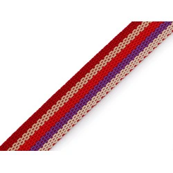 Chingă cu două fețe 20 mm - Roșu închis (1 Metru)