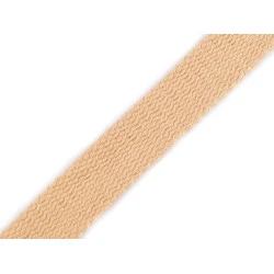 Chinga bumbac latime 20 mm - Bej (25 Metri)