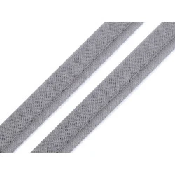Paspoal / vipușcă bumbac, lățime 12 mm - Gri neutral (100 Metri)