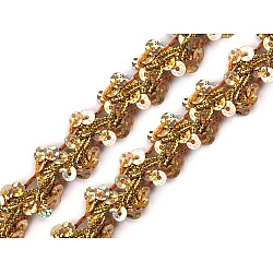Bandă decorativă cu paiete, lățime 15 mm - Auriu (1 Metru)