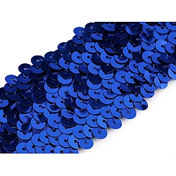 Bandă elastică cu paiete, lățime 45 mm - Albastru regal (18 Metri)