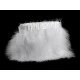 Bandă din pene de barză marabou 12-15 cm - Alb (1 Bucată)