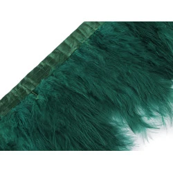 Bandă din pene de barză marabou 12-15 cm - Verde smarald (1 Bucată)