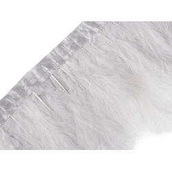 Bandă din pene de barză marabou 12-15 cm - Gri foarte deschis (1 Bucată)