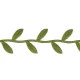 Bandă decorativă cu frunze din satin - Verde (1 Metru)