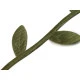 Bandă decorativă cu frunze din satin - Verde (1 Metru)