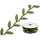 Bandă decorativă cu frunze din satin - Verde (1 Metru)