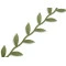 Bandă decorativă cu frunze din satin - Verde (1 Metru)