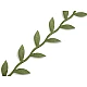 Bandă decorativă cu frunze din satin - Verde (1 Metru)