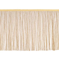 Franjuri cu fir lame, lățime 25 cm - Auriu deschis (1 Metru)
