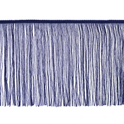 Franjuri cu fir lame, lățime 25 cm - Albastru închis (1 Metru)