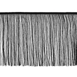 Franjuri cu fir lame, lățime 25 cm - Negru (1 Metru)