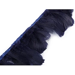 Bandă din pene de gâscă  6-8 cm - Albastru închis (1 Metru)