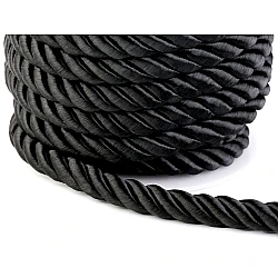 Șnur răsucit, ø10 mm - Negru (10 Metri)
