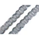 Bandă decorativă cu paiete, lățime 20 mm - Argintiu (1 Metru)