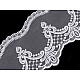 Dantelă brodată pe organza, lățime 12,5 cm - Alb (1 Metru)