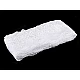 Dantelă brodată pe organza, lățime 12,5 cm - Alb (1 Metru)