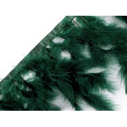 Bandă din pene de curcă 5-9 cm - Verde smarald (1 Metru)