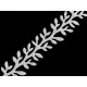 Bandă decorativă cu frunze din satin, lățime 24 mm - Argintiu (27 Metri) Bandă decorativă cu frunze din satin, lățime 24 mm - Argintiu (27 Metri)