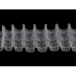Rejansă perdele lățime 75 mm - Transparent (1 Metru)