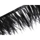 Banda pene de marabu 5-10 cm - Negru (1 Metru)