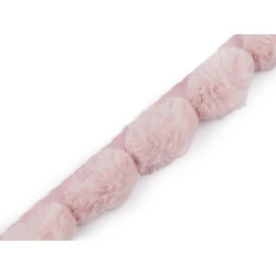 Bordura / vipusca din blana artificiala, latime 3 cm - Roz pudrat (1 Metru)