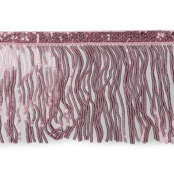 Franjuri cu paiete 15 cm - Roz pudrat (1 Metru)
