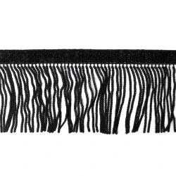 Franjuri cu paiete 10 cm - Negru (1 Metru)