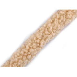 Bordura imitatie miel, latime 3,5 cm - Bej deschis (1 Metru)