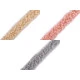 Bordura imitatie miel, latime 3,5 cm - Roz pudrat (1 Metru)