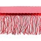 Banda / galon organza cu franjuri din paiete, latime 20 cm - Roșu (1 Metru)