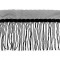 Banda / galon organza cu franjuri din paiete, latime 20 cm - Negru (1 Metru)