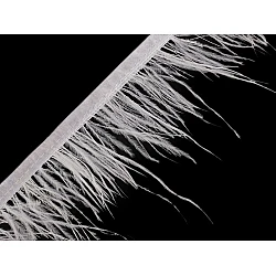 Bandă din pene de marabu latime 5-10 cm - Alb (1 Metru)