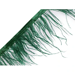 Bandă din pene de marabu latime 5-10 cm - Verde (1 Metru)