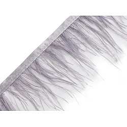 Bandă din pene de marabu latime 5-10 cm - Gri deschis (1 Metru)