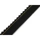 Paspoal / vipușcă cu strasuri și tul, lățime 15; 20 mm - Negru (1 Metru)