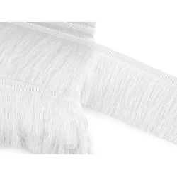 Franjuri dense lucioase, latime 90 mm - Alb (1 Metru)