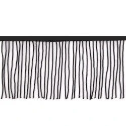 Franjuri din margele de nisip, latime 10 cm - Negru (1 Metru)
