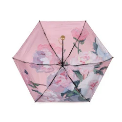 Mini umbrela pliabila de dama - Roz pudrat (1 Bucată)