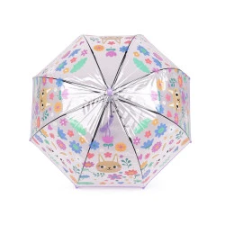 Umbrela transparenta pentru copii - Mov deschis (1 Bucată)
