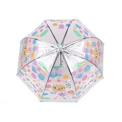 Umbrela transparenta pentru copii - Verde mentă (1 Bucată)