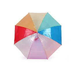 Umbrelă transparentă curcubeu pentru copii - Apricot (1 Bucată)