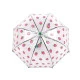 Umbrelă transparentă pop-up pentru copii, căpșuni - Verde (1 Bucată)