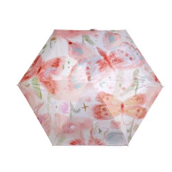 Umbrelă pliabilă mini pentru femei - Roz somon (1 Bucată)