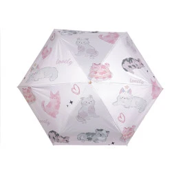 Umbrelă pliabilă mini pentru femei - Roz foarte deschis (1 Bucată)