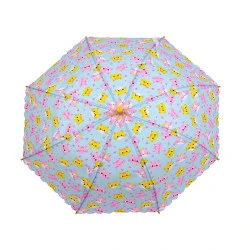 Umbrelă pentru copii curcubeu, dinozaur, rachetă, pisică - Bleu nu-mă-uita (1 Bucată)