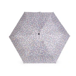 Umbrelă pliabilă mini pentru femei, cu flori - Crem deschis (1 Bucată)