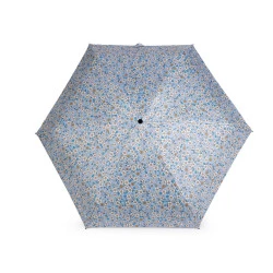 Umbrelă pliabilă mini pentru femei, cu flori - Albastru deschis (1 Bucată)
