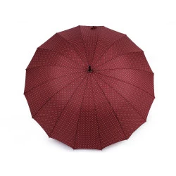 Umbrelă clasică femei, deschidere automată - Bordo deschis (1 Bucată)