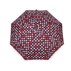 Umbrelă mini pliabilă pentru femei - Red-brown (1 Bucată)
